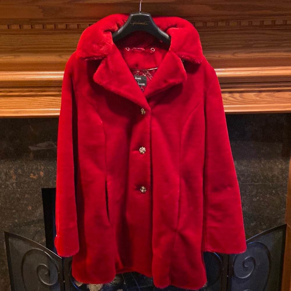 Dennis Basso faux fur short coat